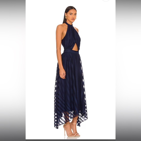 Amur Leonie Halter Dress in Twilight Blue; Size 2; NWT - Picture 2 of 8